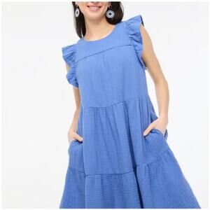 J Crew 100% Cotton Gauze Summer Mini Dress US Women's 2 New